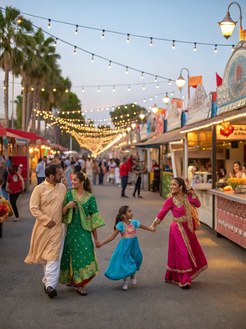 A photograph of a cultural festival organized by WATT'SONNE, showing diverse cultural performances, food stalls, and community members enjoying the festivities.
